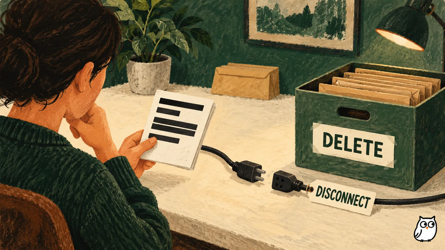 A reduced career-evidence packet sits beside separate connection and account-removal controls with distinct purposes