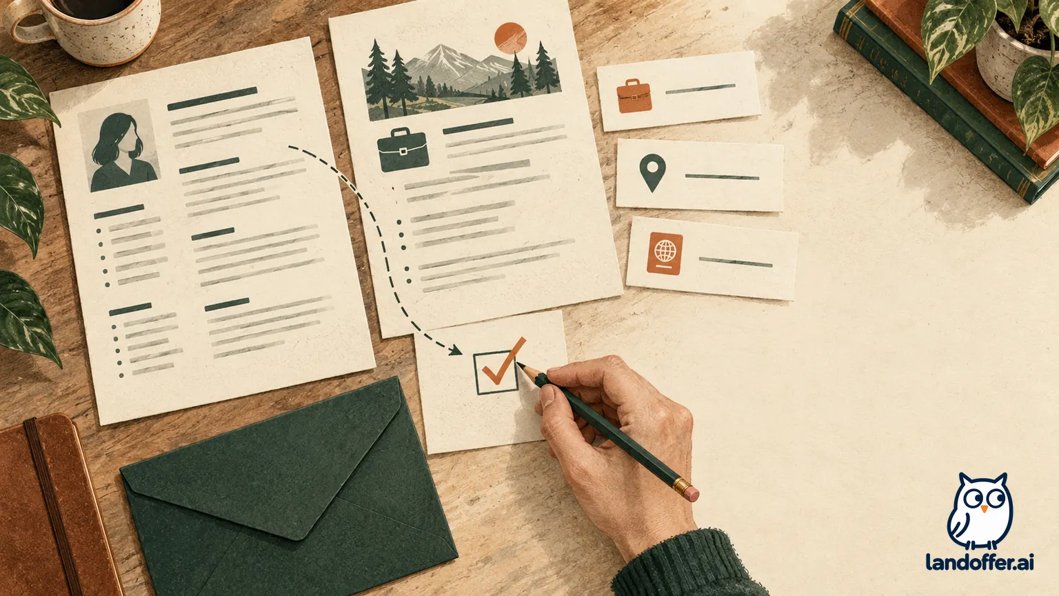 A candidate maps role, location, and work-authorization preferences against a job posting before allowing an application tool to act.